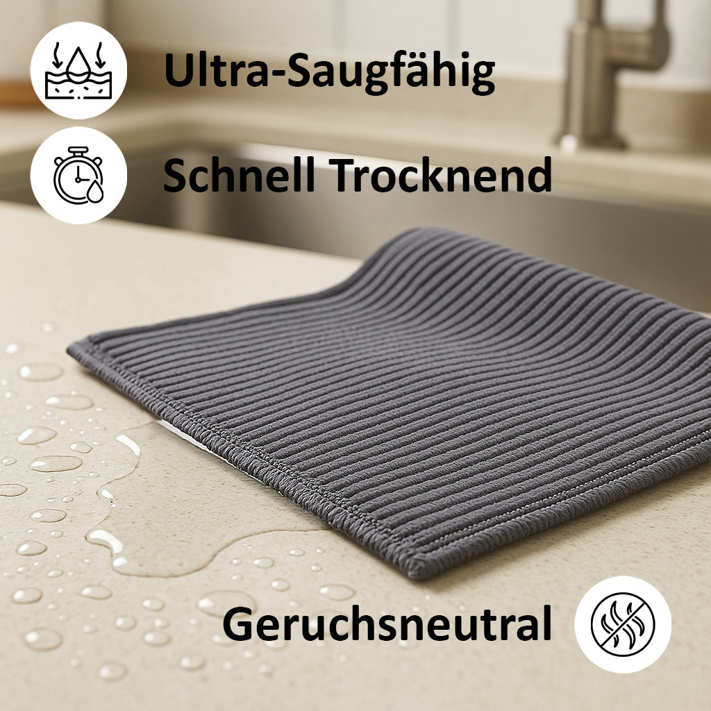Wohlfy Mikrofasertuch ultra-saugfähig, schnell trocknend und geruchsneutral
